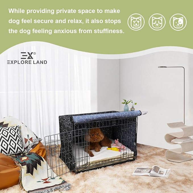 Explore Land Pattern Dog Crate Cover - Image 6