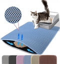 Extra Large Cat Litter Mat, 30x22 Inches Honeycomb Double Layer Cat Litter by Petinstinct