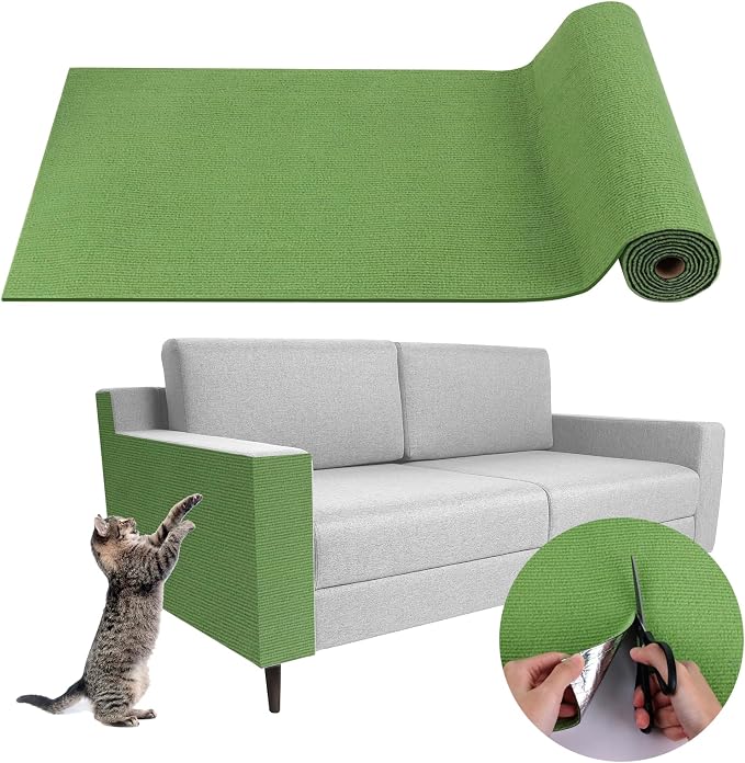 Climbing Cat Scratcher Mat Trimmable Cat Scratching Post Carpet 157.4’’x15.8’’ by LSGCQ
