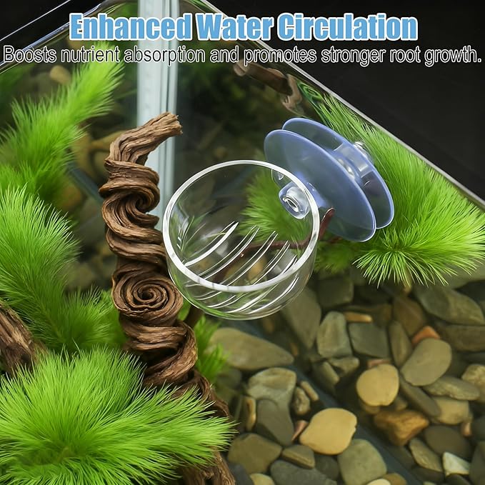3 Pack Aquarium Plant Holder Clear Fish Tank Plant Holder Fishes Tanks Plants - Image 7