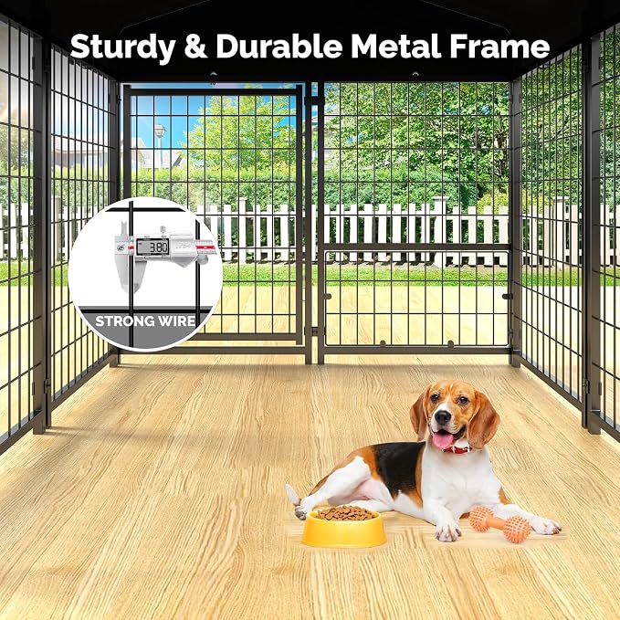 Sino Luban 2PCS Outdoor Dog Kennel Outside Run - Image 5