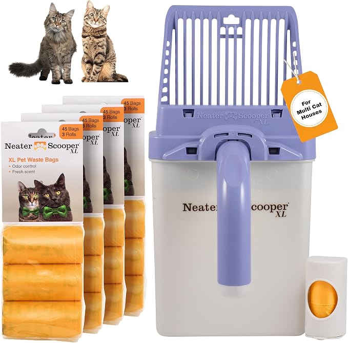 Neater Pet Brands Neater Scooper XL Cat Litter Scoop, 195 Refill Bags – by NeaterPetBrands