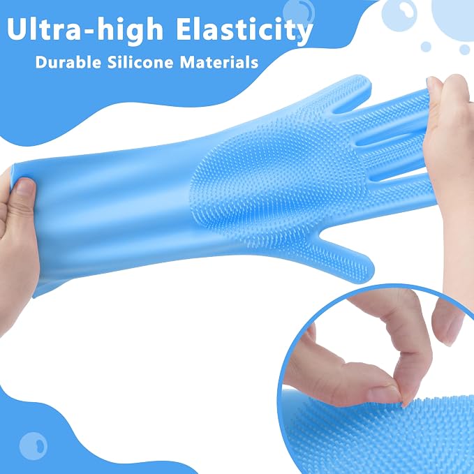 Pet Grooming Gloves—Heat Resistant Dog Washing Gloves - Image 5