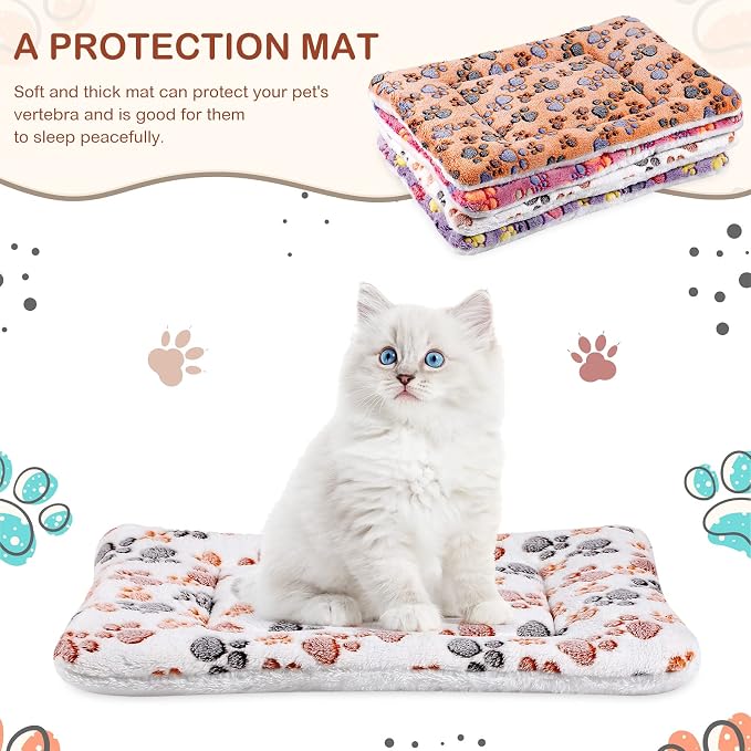 Tuanse 4 Pack Ultra Soft Dog Cat Bed Mat Small Animal Guinea Pig Bed - Image 6