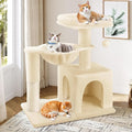 Allewie 29.5in Indoor Cat Tree, Padded Perch, and Hanging Ball, Suitable by Allewie