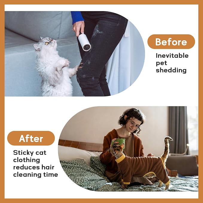PUMYPOREITY Cat Hair Sticky Shirt – Breathable & Lightweight, Prevents Licking - Image 3