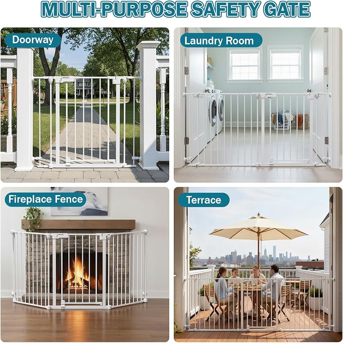 Mumeasy 80" Extra Wide Baby Gate - Image 8