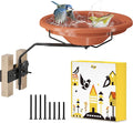iBorn Bird Bath for Outside, Fence Mounted Bird Baths 12in, BPA-Free Bowl by iBorn