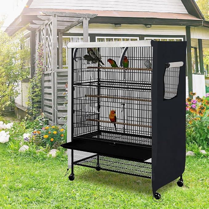 Universal Bird Cage Cover, Dark Colored Drape - Image 4
