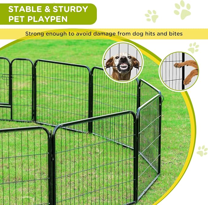 BestPet | Dog Playpen | 24 Inch, 6 Panels | Heavy Duty Metal Pet Exercise Pen | - Image 7