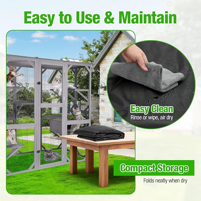 Kingling Outdoor Cat House Cover Weatherproof, Thermal Covers - Image 12
