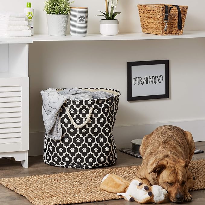 Bone Dry 6192 Pet Storage Collection Lattice Paw Print, Large Round - Image 5
