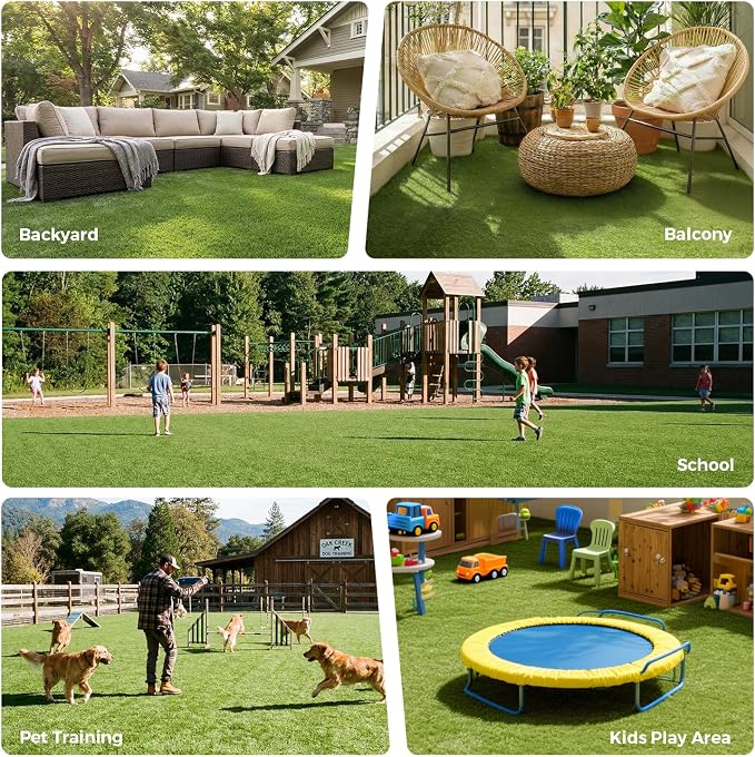 Artificial Grass Rug Indoor Outdoor, 5 x 10FT Fake Grass Turf - Image 9