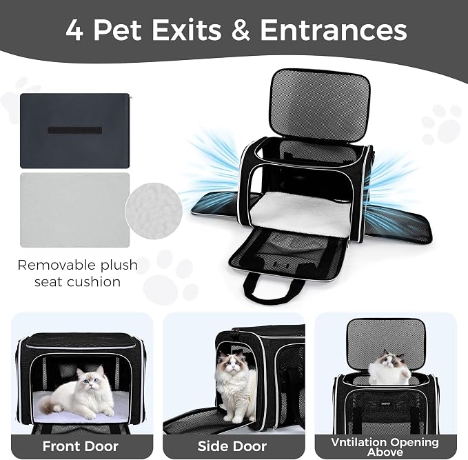 BAGLHER Pet Travel Carrier, Cat Carriers Dog Carrier - Image 4