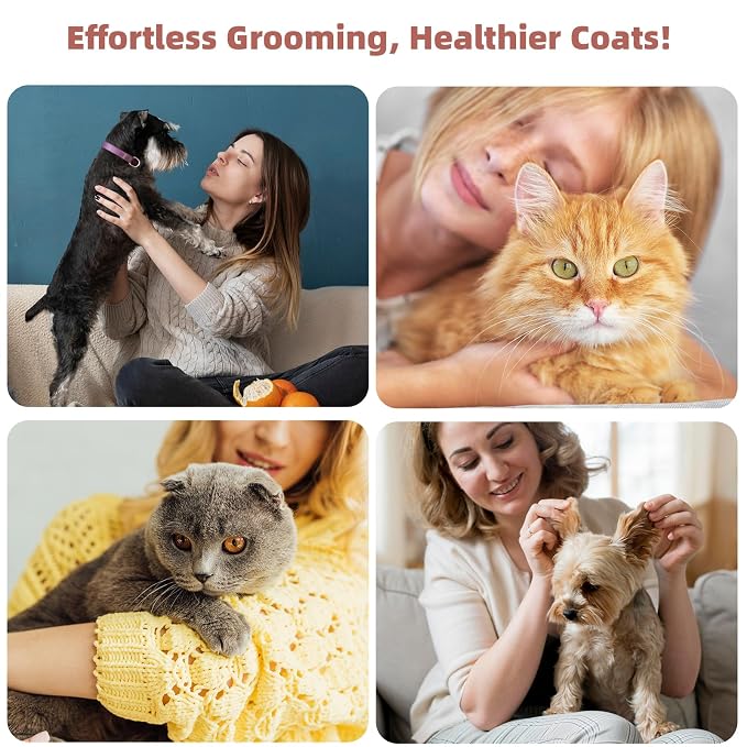 3PCS Cat & Dog Brush Set: Slicker & Deshedding Brush, Dematting Comb, and Bath - Image 7