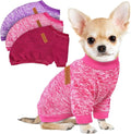 3 Pack Dog Sweaters for Small Dogs Girl Boy Winter Fleece Clothes Warm Soft Dog by BAOBICUTE