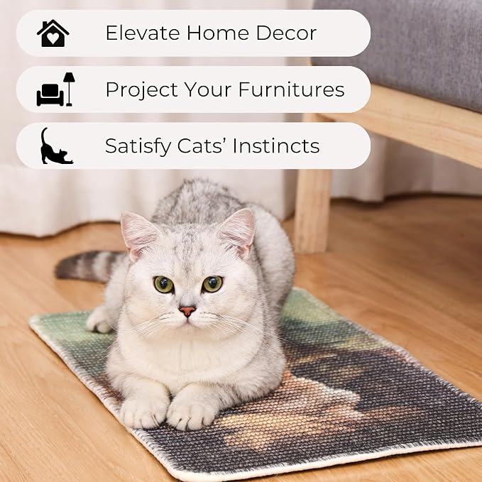 Sisal Cat Scratcher Mat, Durable and Shedding-Resistant Cat Scratching Surface - Image 3
