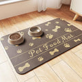 Pet Feeding Mat-Absorbent Pet Placemat by Incenseburner