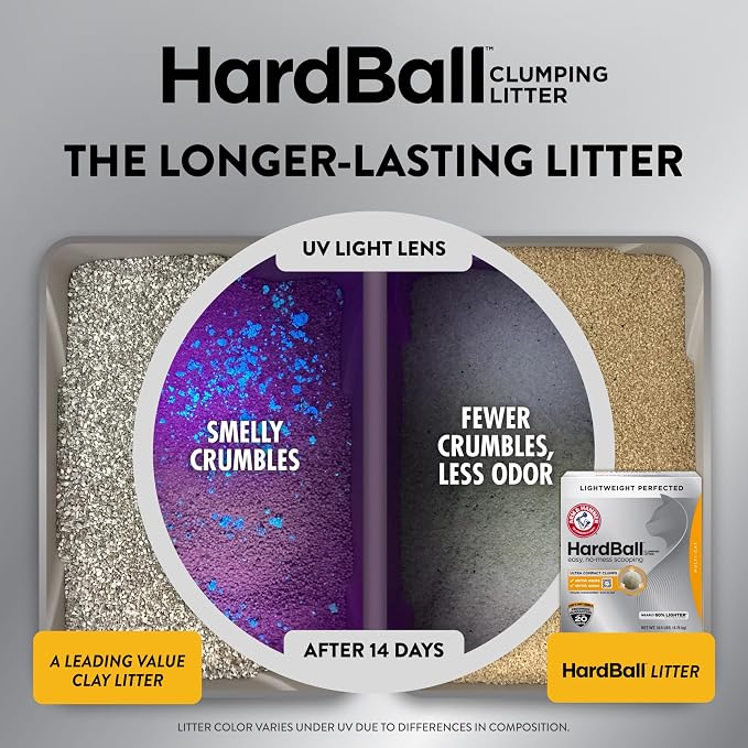 ARM & HAMMER Hardball Lightweight Platinum Multi-Cat Clumping Cat Litter Odor - Image 3