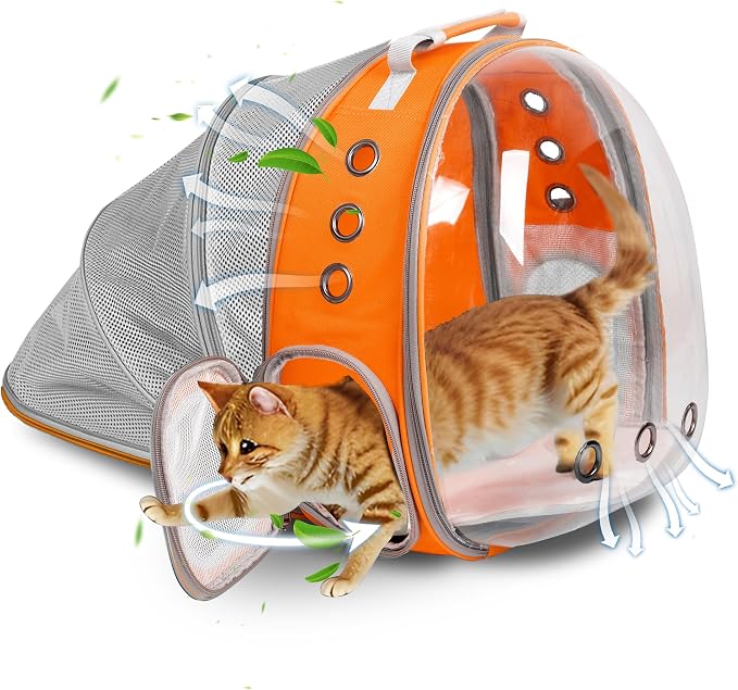 Cat Backpack Carrier Back Expandable Bubble Pet Carrier Backpack by TOYSINTHEBOX