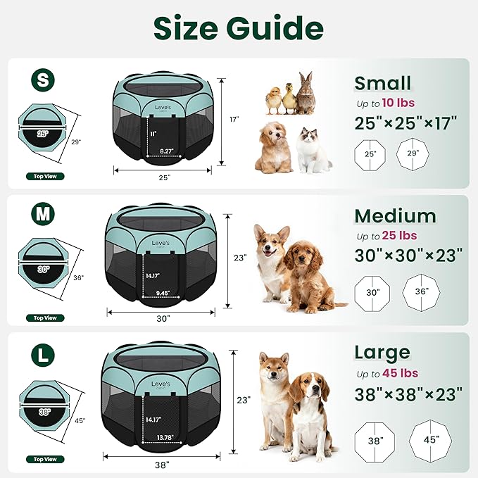 Love's cabin Pet Puppy Dog Playpen, Medium Dog Tent Crates Cage Indoor/Outdoor - Image 2