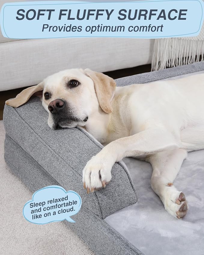 KSIIA Washable Dog Bed XXL Senior Dog, Orthopedic Warm Soft Pet Sofa Waterproof - Image 6