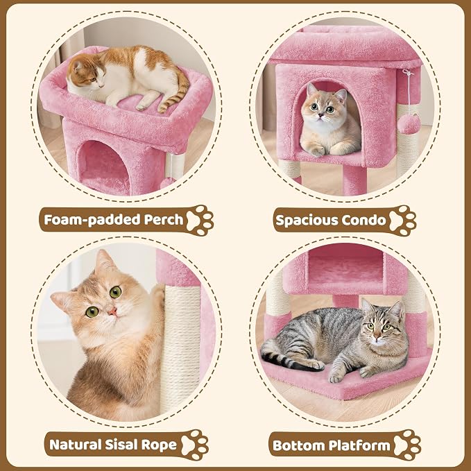 Yaheetech 23.5in Cat Tree Tower, Cat Condo - Image 4
