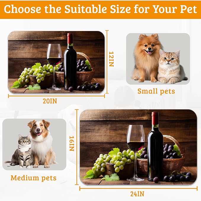 Pet Feeding Mat, Non-Slip Water Bowl Placemat, Pet Supplies 16" x 24" - Image 6