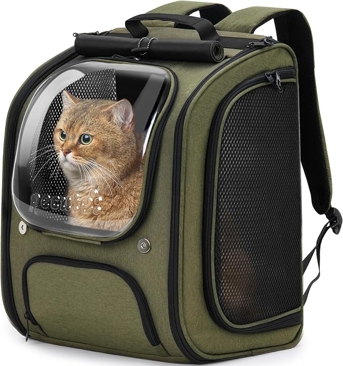 Pecute Cat Backpack Carrier, Large Space Cat Bubble Backpack, Breathable Cat by pecute