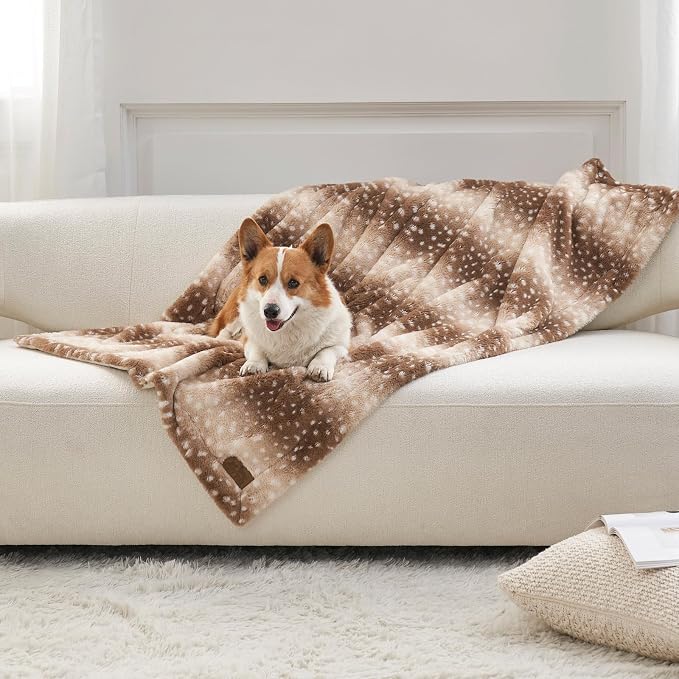 Waterproof Pet Blanket, Christmas Deer Print Blanket by COZYKISS