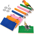 8 Pcs Bird Perch Stand Toy, Colorful Wood Parrot Perch Stand Platform Paw by Mezchi