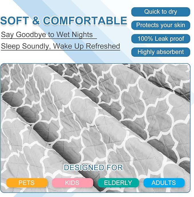 OUTCREATOR® Washable Bed Pads 34" x 56", Incontinence Mattress Protector - Image 5