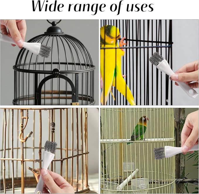3pcs Bird Cage Brush Cleaner, Stainless Steel Bird Cleaning Brush Durable - Image 7