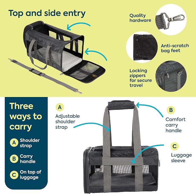 Sherpa Original Deluxe Travel Pet Carrier, Airline Approved & Guaranteed On - Image 4