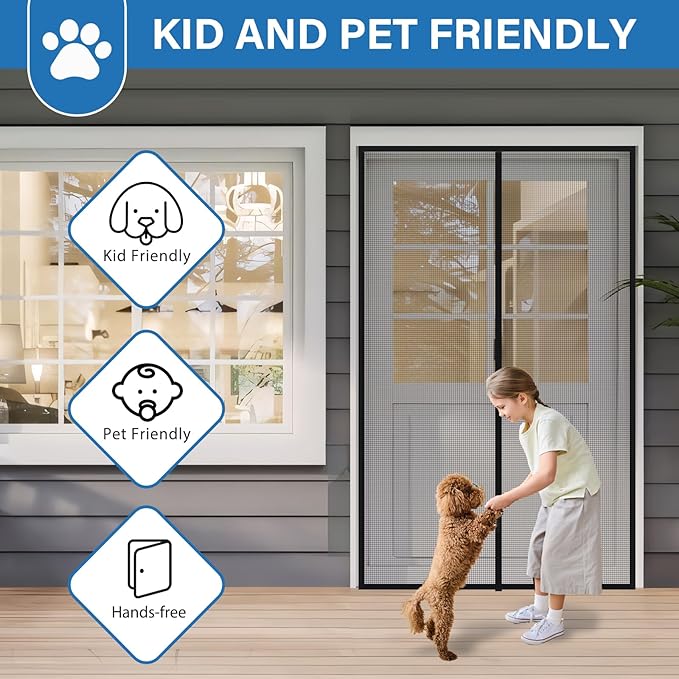 Upgraded PET Mesh Magnetic Screen Door, Stronger Than Fiberglass and Polyester - Image 6