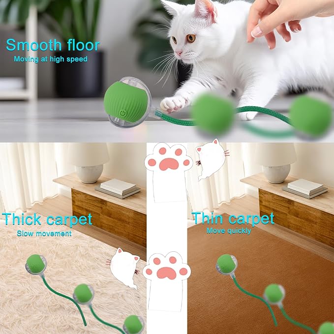 Interactive Cat Dog Toy Ball: Indoor Small Automatic Moving Smart Rolling Fun - Image 5