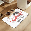 Sweet Cat Lovers Dog Cat Food Mat–Christmas Stocking Absorbent Waterproof by LUTASER