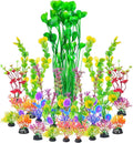AQUANEAT 26pcs Artificial Fish Tank Plants by Aquaneat