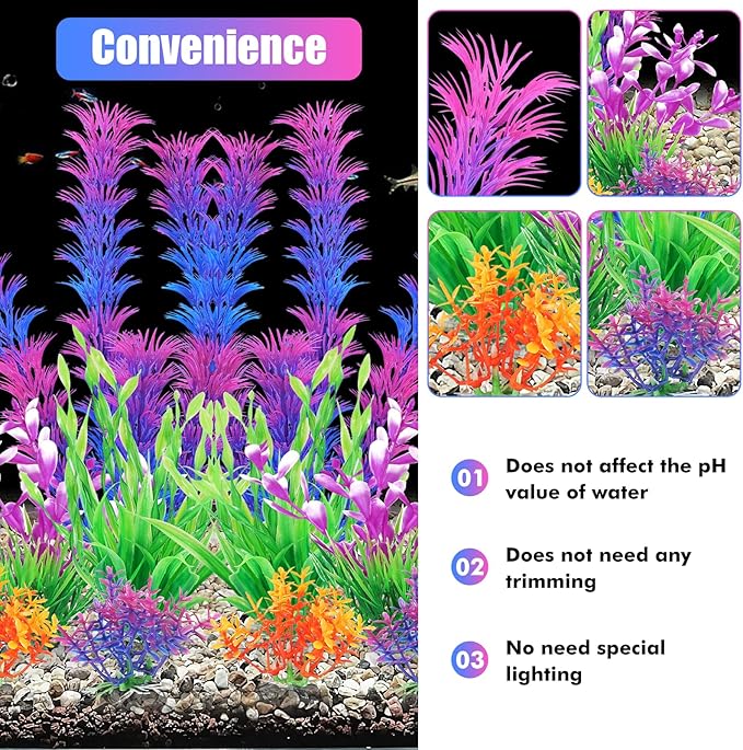 AQUANEAT Artificial Fish Tank Plants, Aquarium Decorations - Image 4