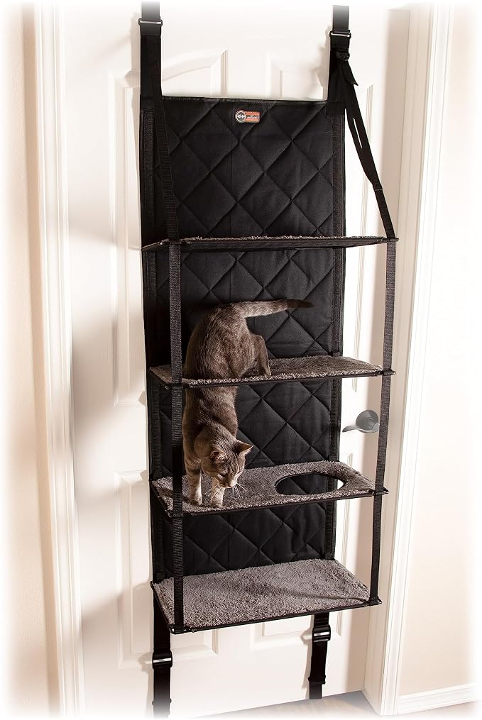 K&H Pet Products Hangin Cat Tree Door Mounted Cat Furniture, Space Saving by KHPetProducts