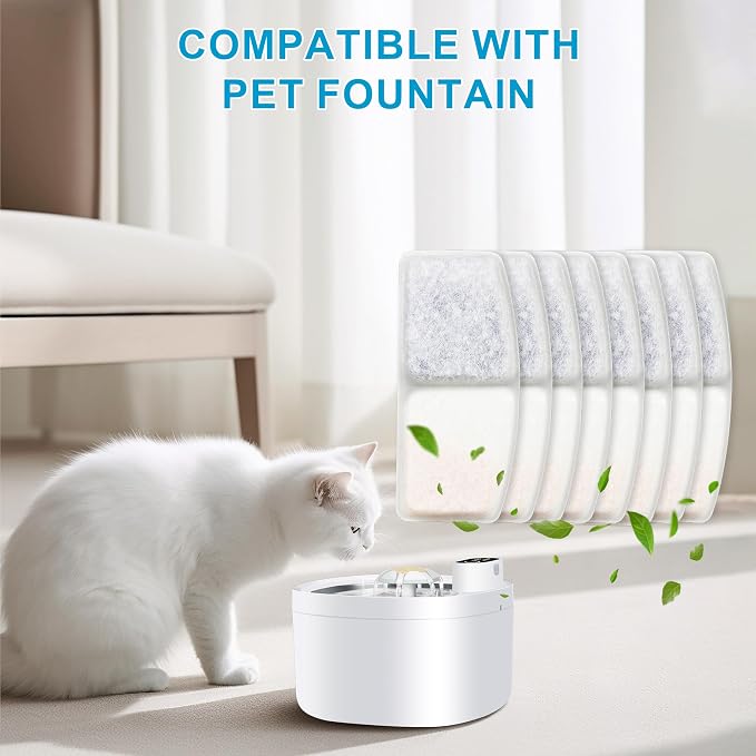 Cat Water Fountain Filters, 8 Pack Replacement Filters - Image 2