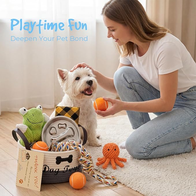 14Pcs New Puppy Gift Basket, Complete Premium Welcome Puppy Starter Kit and Dog - Image 7