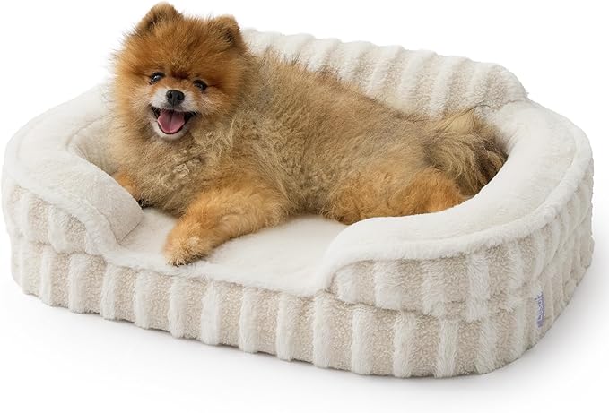 LE SURE Cute Dog Bed for Small Dogs, Orthopedic Waterproof Small Pet Beds by Lesure