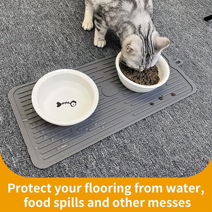 Ptlom Pet Placemat for Dog and Cat, Mat for Prevent Food and Water Overflow - Image 5