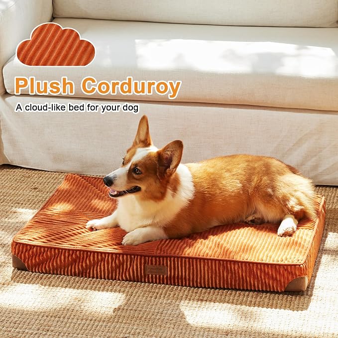 FUKUMARU Dog Bed, Thickened Corduroy Orthopedic Dog Beds - Image 2