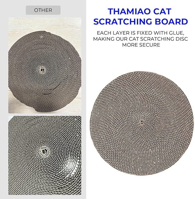 Round cat Scratcher Refill, 10 inch Diameter, 7/8 inch Thickness Scratcher - Image 4
