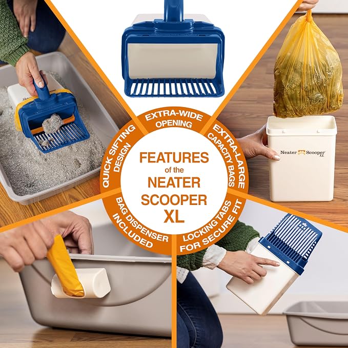 Neater Pet Brands Neater Scooper XL Cat Litter Scoop, 60 Refill Bags – - Image 6