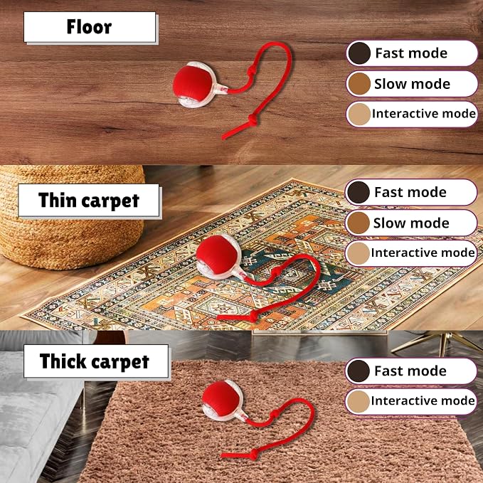 Speedy Tail 2.0 Cat Toy, 360°Automatic Rolling Ball, Smart Interactive Cat Toy - Image 7