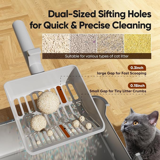 Large Cat Litter Scoop, Heavy-Duty Litter Scoop - Image 4