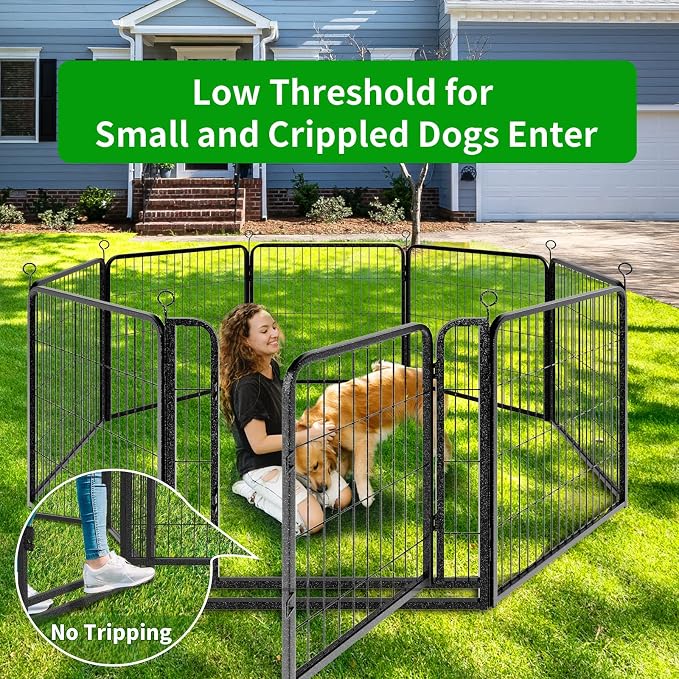 Dog Playpen Outdoor Extra Wide 32 Piece Panels Heavy Duty Dog Fence 32" Height - Image 3